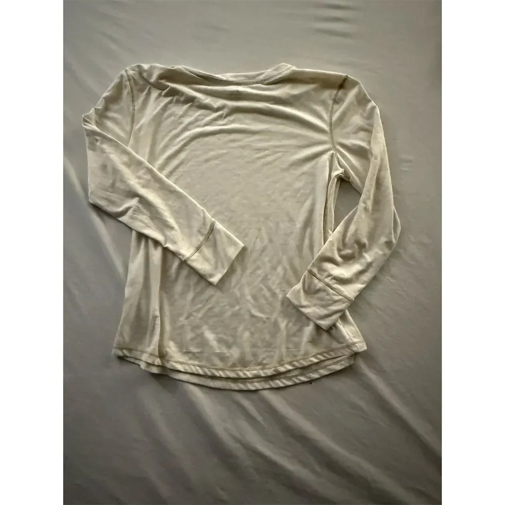 Faded Glory Women's M Beige Long Sleeve T-Shirt with Star Design - Picture 8 of 8
